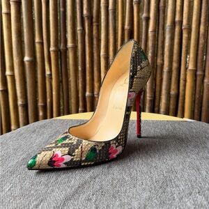 CHRISTIAN LOUBOUTIN Snakeskin Animal Print Pumps